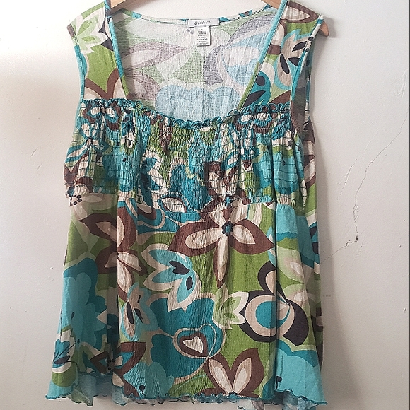 Dress Barn Women's Vintage Floral Sleeveless Top, Size M - Picture 1 of 5
